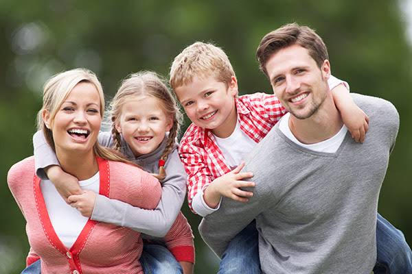A happy family with healthy, confident smiles